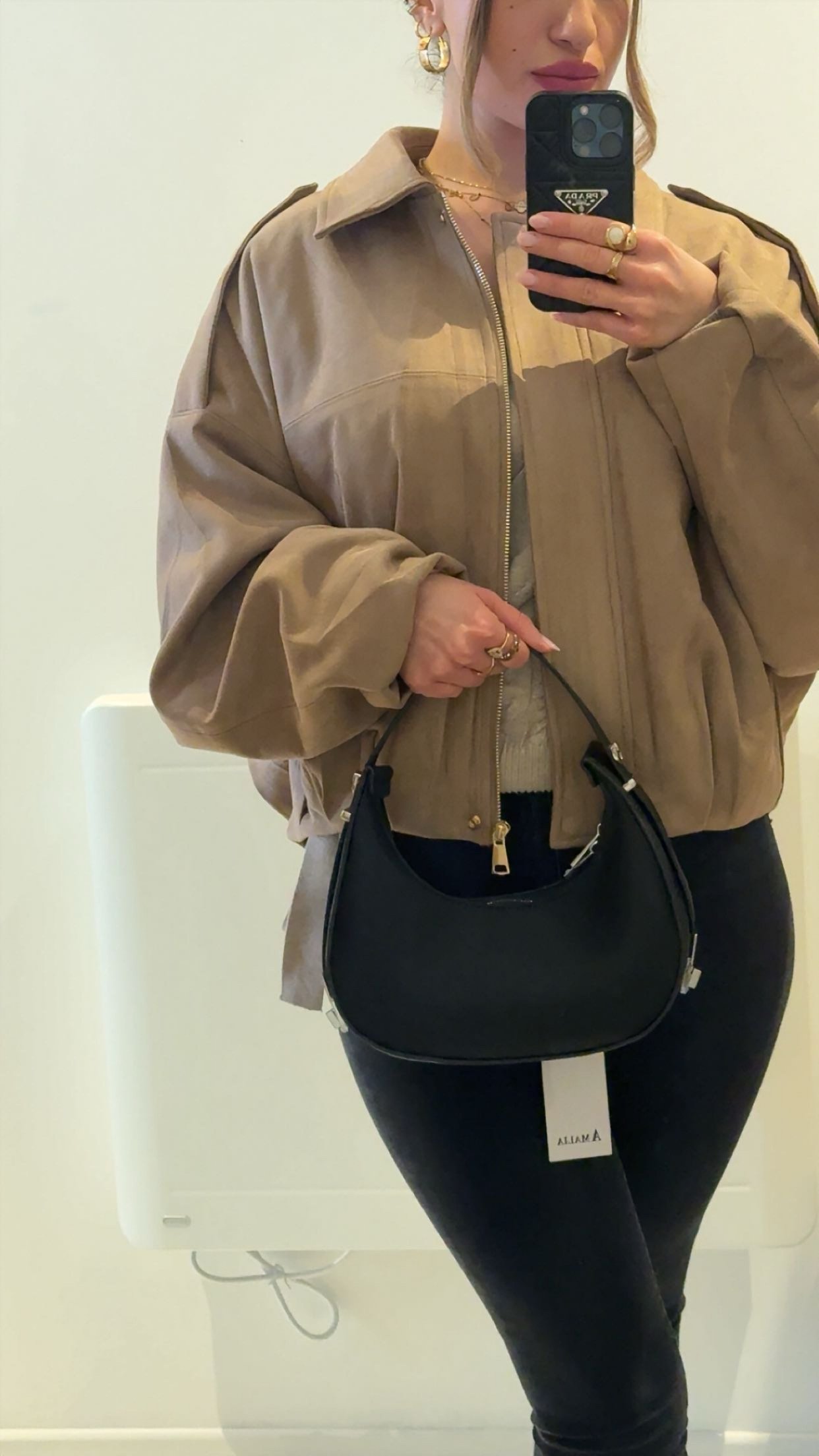 Veste bomber en suédine